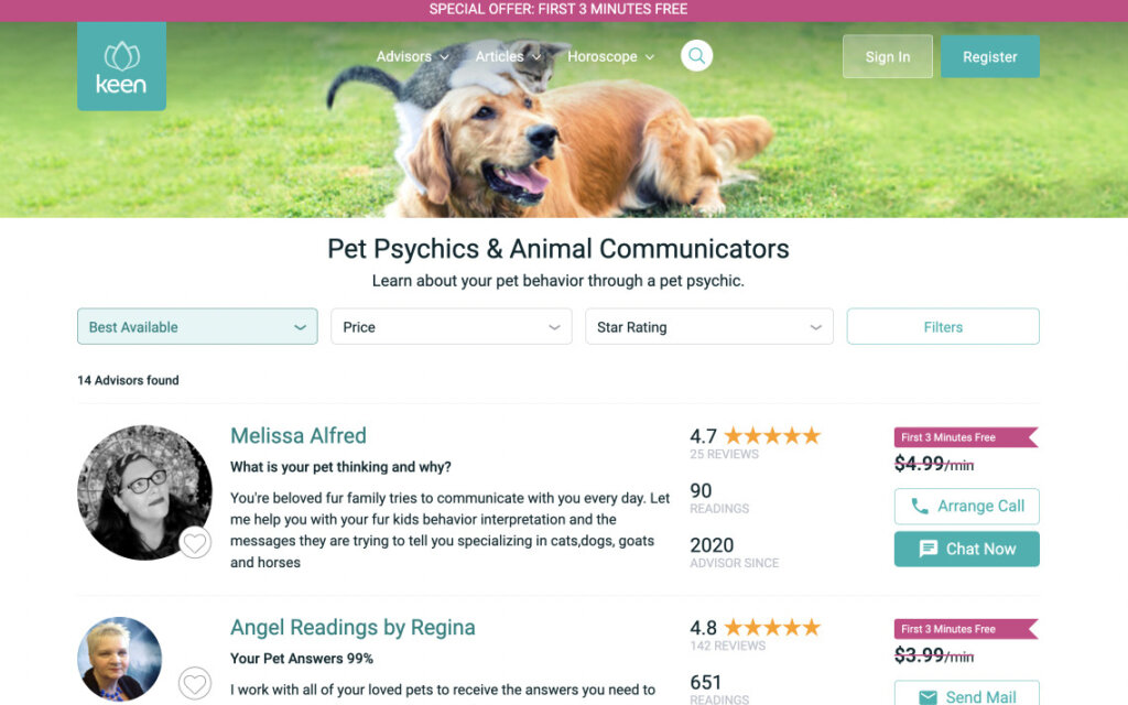 Keen psychic readings
