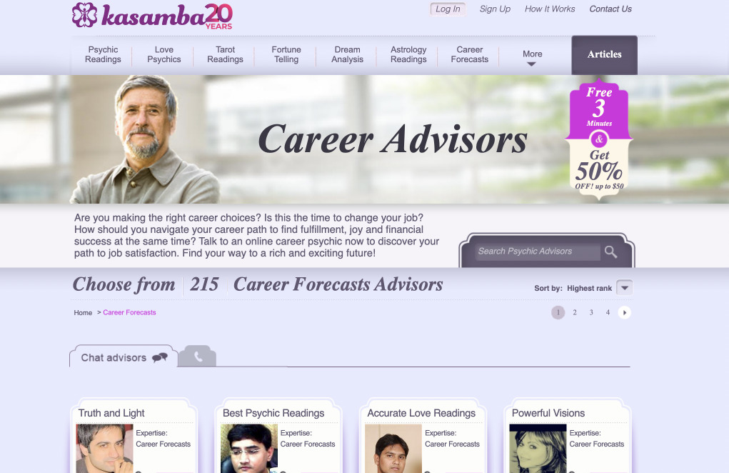 Kasamba Career Psychic Reading