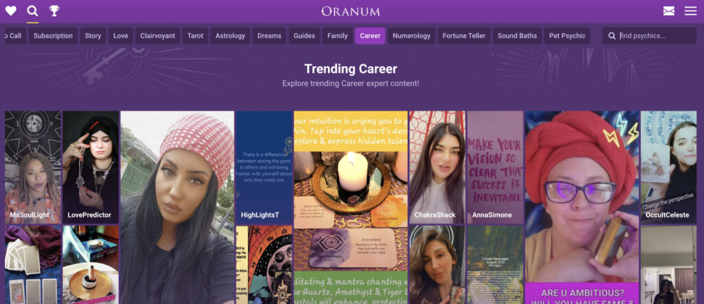 Oranum Career Psychic Reading