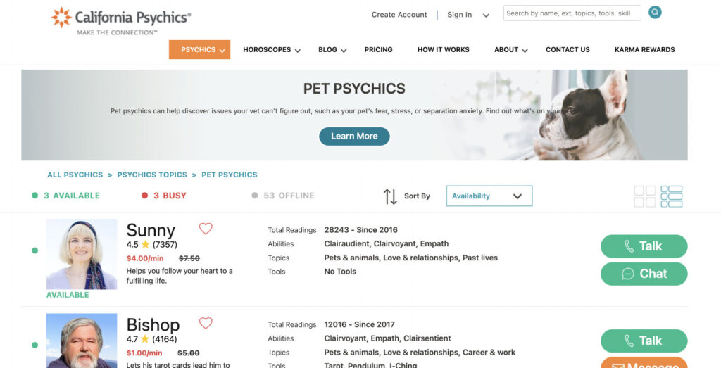 Califonia Pet Psychics