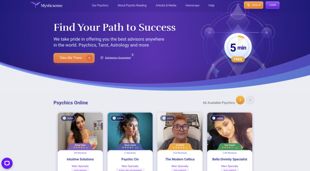 Mysticsense Website Overview