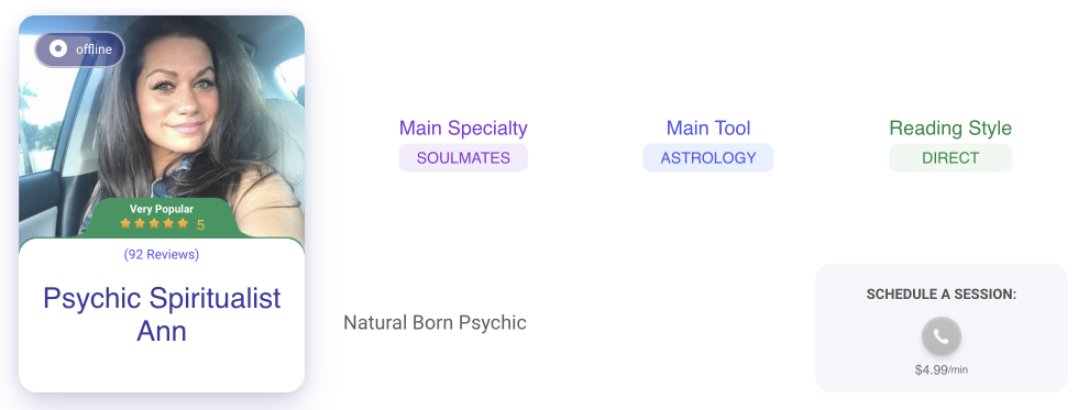 Psychic Spiritualist Ann on Mysticsense